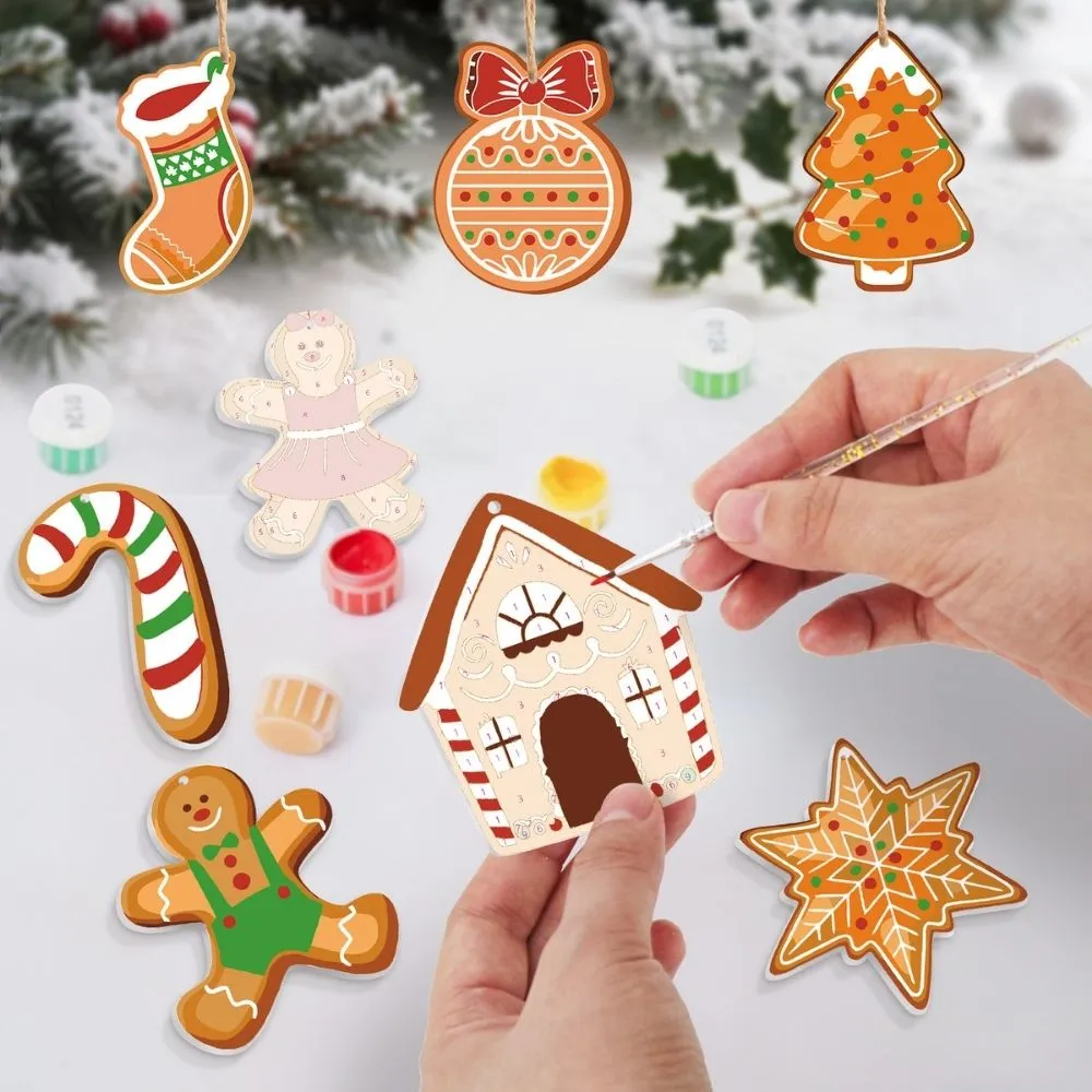 Figured'Art Suikerstok Kerstkoekjes Schilderen op Nummers Kerst