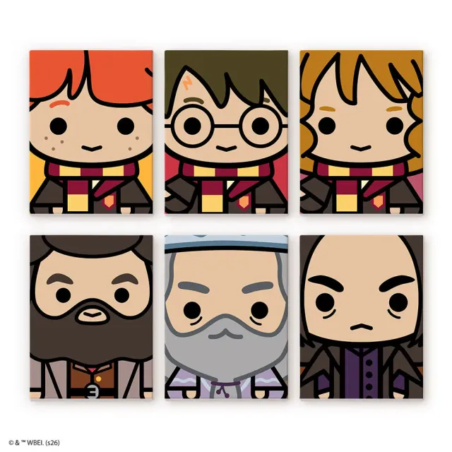 Figured'Art Mini Chibi-gezichten van Harry Potter schilderen op nummer 6 stuks