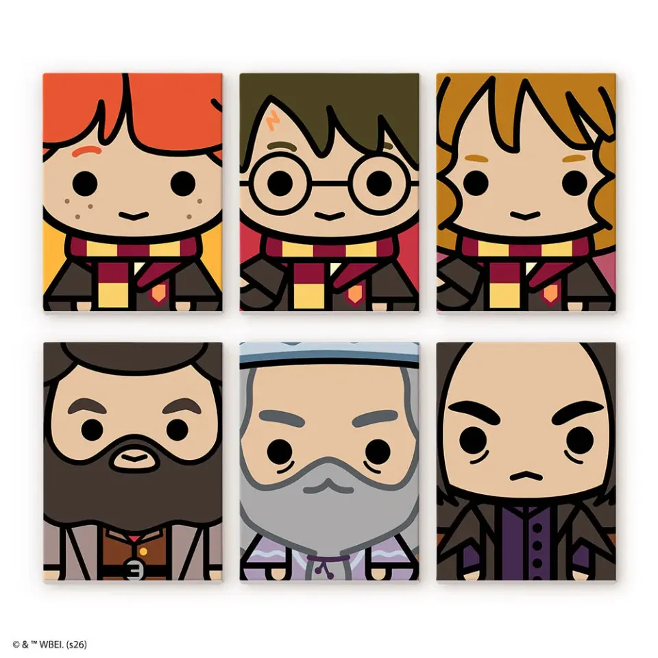 Figured'Art Mini Chibi-gezichten van Harry Potter schilderen op nummer 6 stuks