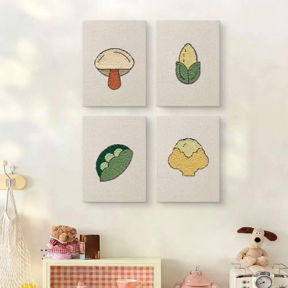 Figured'Art Rijkdom Natuur punch needle set 4 frames botanisch