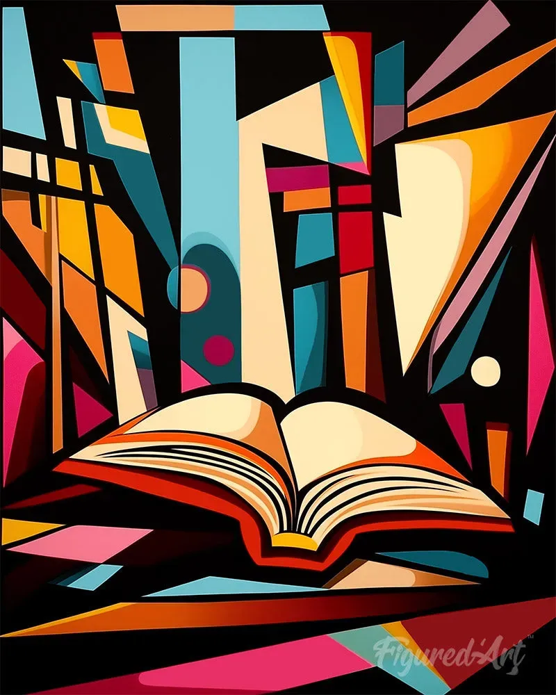 Figured'Art Gedurfd Abstract Bibliotheek schilderen op nummer 40x50 cm
