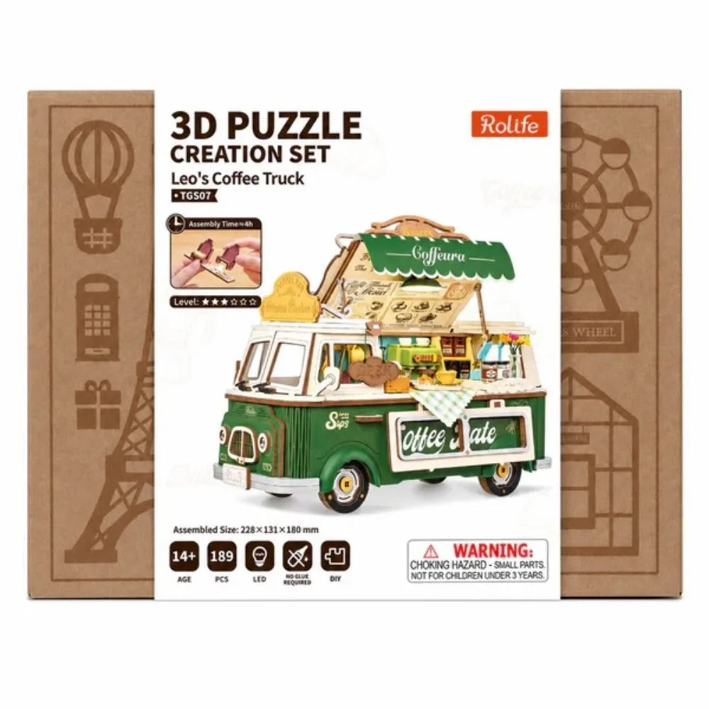Figured'Art Leo’s Koffiewagen 3D Puzzel 189 Stukjes