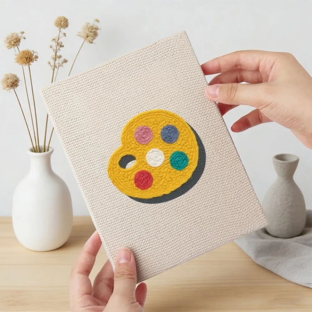 Figured'Art Punch Needle Set Terug naar School 1 kit 4 stuks met frames