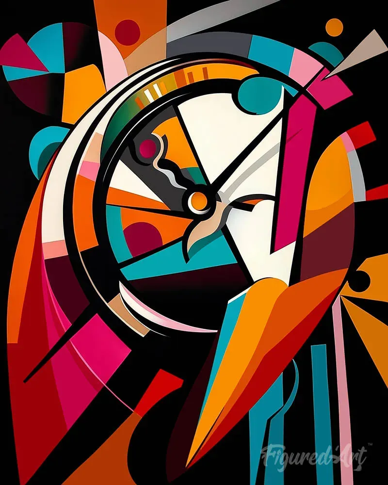 Gedurfd Abstract Tijdwiel diamond painting 40x50 cm full drill