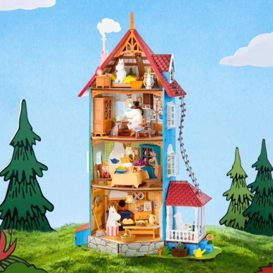 Figured'Art Moominhuis miniatuurhuisje 3D puzzel met LED 100 st