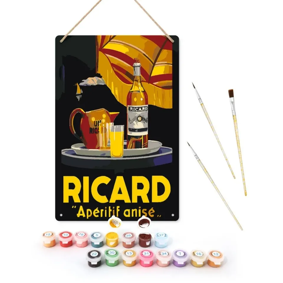 Figured'Art Ricard Aperitief Anijs Zwart metalen poster 30x20