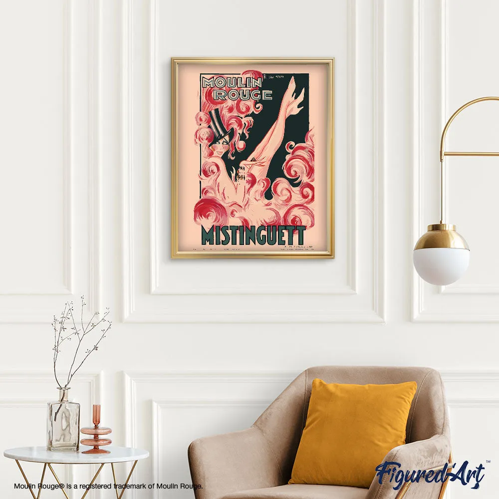 Figured'Art Moulin Rouge-affiche Mistinguett schilderen op nummer 40x50cm