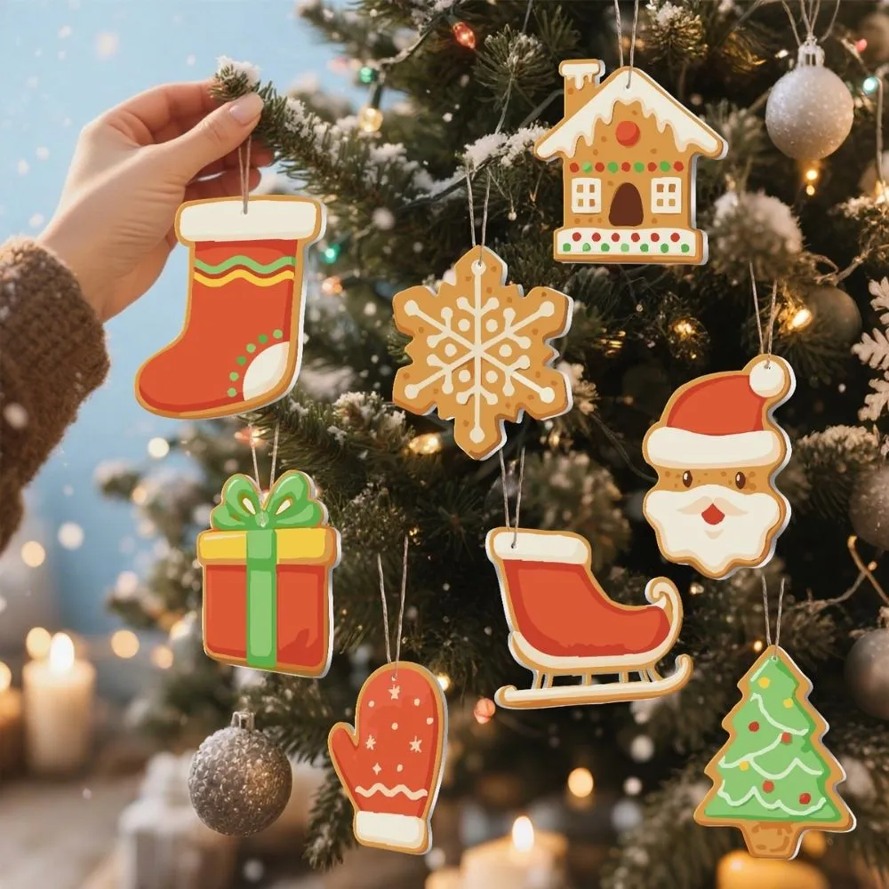 Figured'Art Vreugdevolle Iconen 1 schilderen op nummers kerst 8 stuks