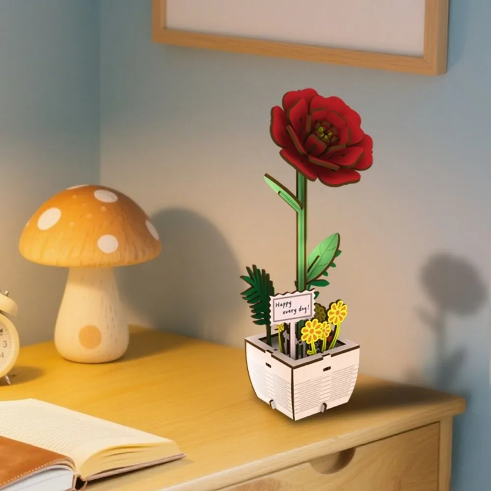 Figured'Art Camellia 3D puzzel houten bloem 83 delen