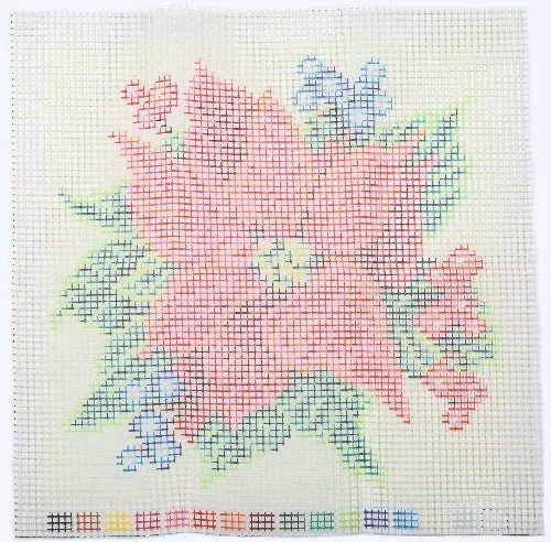 Craft Buddy Poinsettia Smyrna kussenpakket 45cm kerstroos