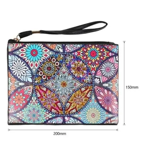Figured'Art Bloemen diamond painting polstas 20x15cm PU-leer