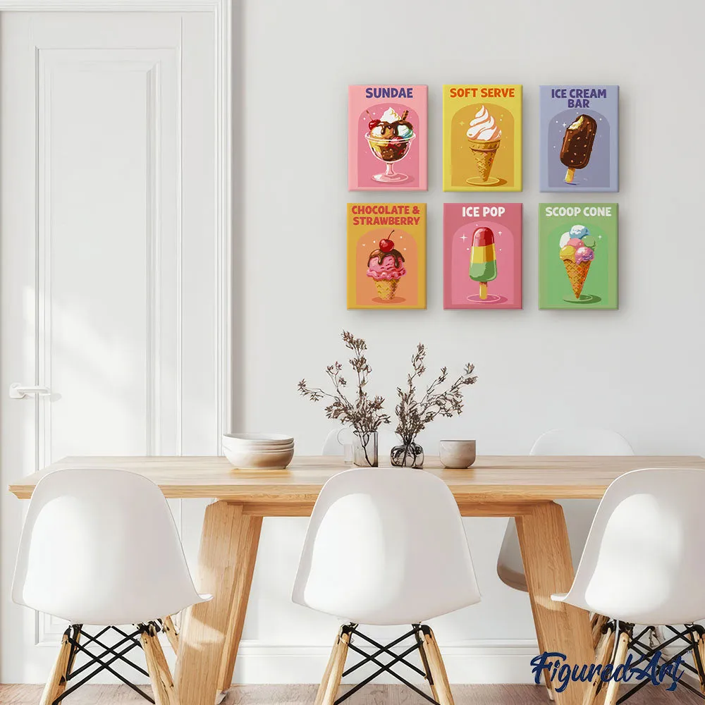 Figured'Art Mini Retro IJs schilderen op nummer 6x 15x20cm zomer