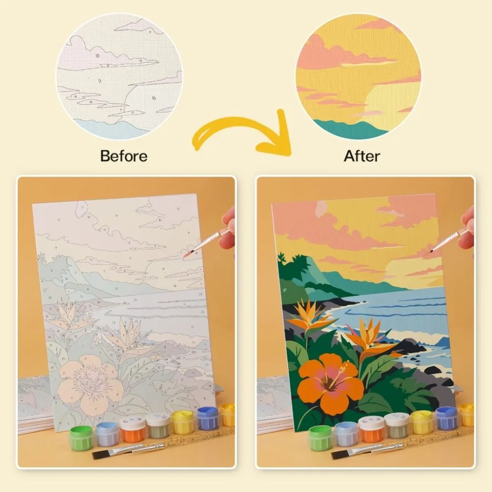Figured'Art Mini Serie Eindeloze zomer schilderen op nummer 6x 15x20cm zee