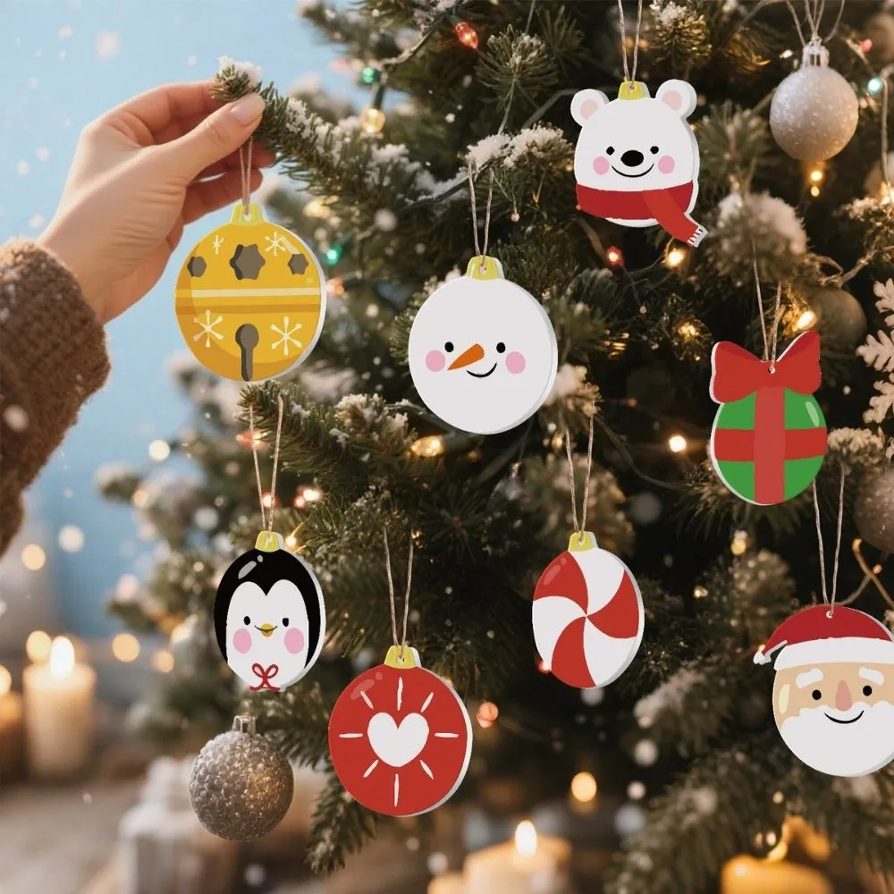 Figured'Art IJsbeer Pinguïn Kerstman kerstornamenten schilderen op nummer