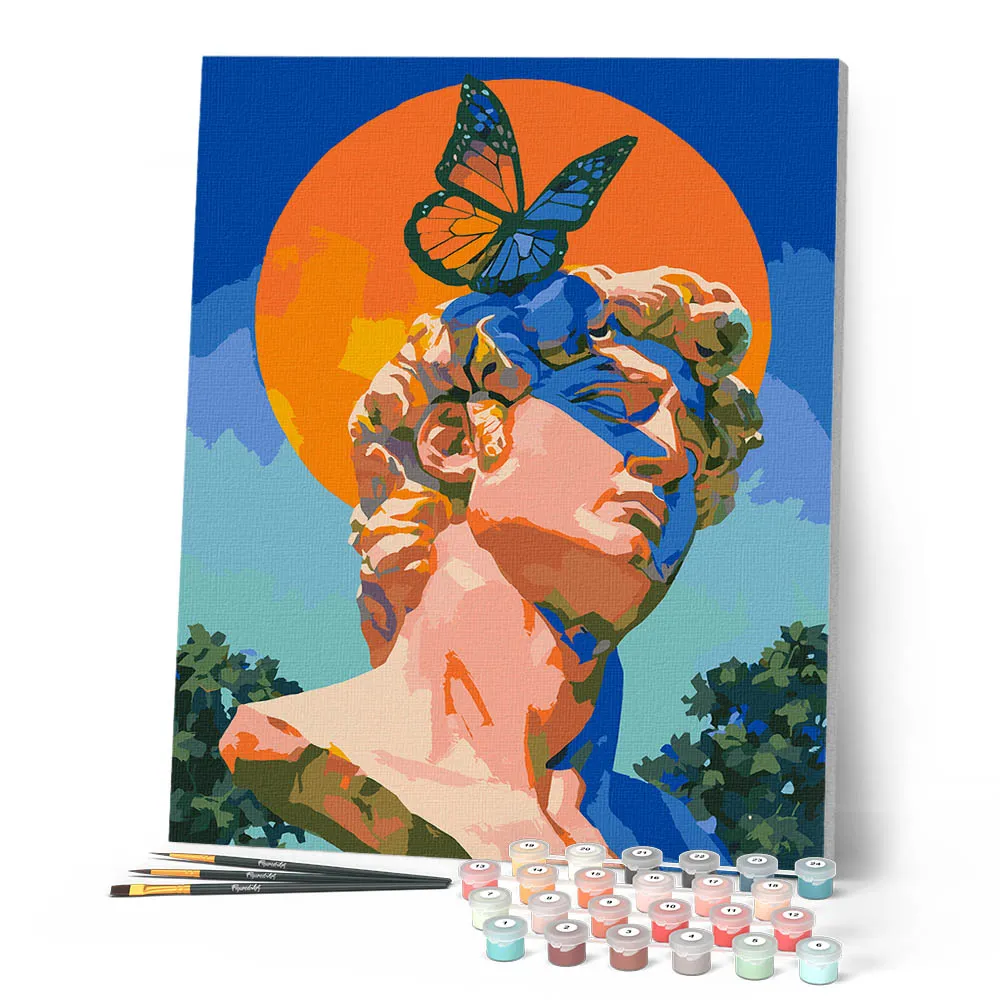 Figured'Art David in kleur schilderen op nummer 40x50 cm