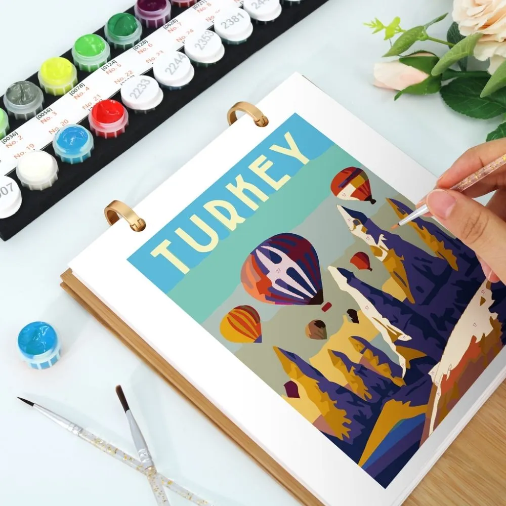 Figured'Art Reizen door de Wereld schilderen op nummer kalender 2027