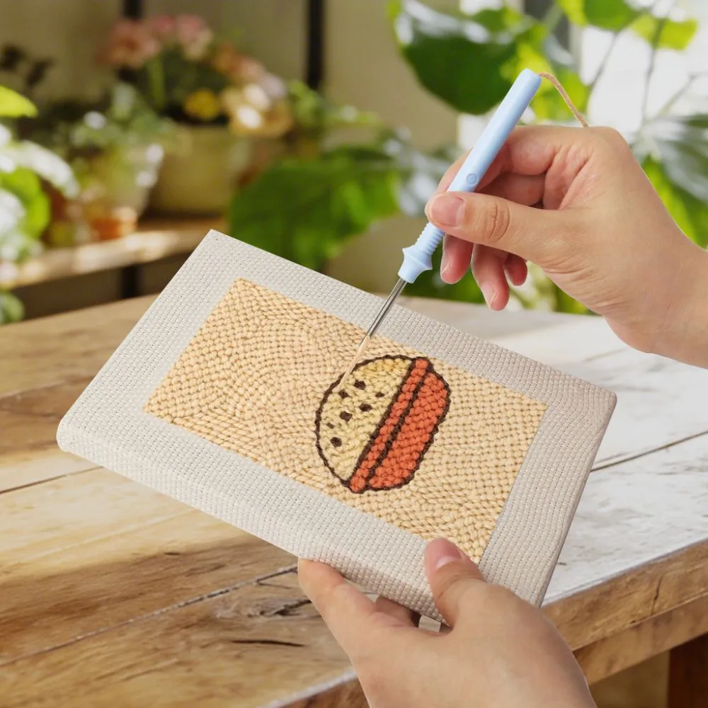 Figured'Art Streetfood 2 Punch Needle Set 4 Stuks met Frames