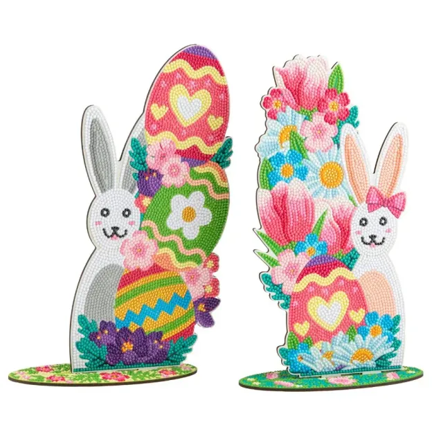 Craft Buddy Crystal Art Easter diamond painting 2 konijnen