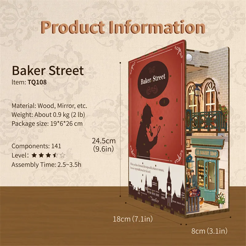 Figured'Art Baker Street book nook 24,5 cm 141 stuks LED