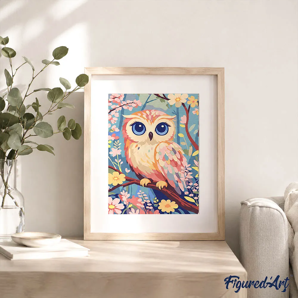 Figured'Art Schattige Uil cadeauset schilderen op nummer