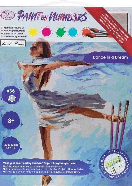 Craft Buddy Paint by Numbers Dance in Dream canvas 30x40cm Afremov