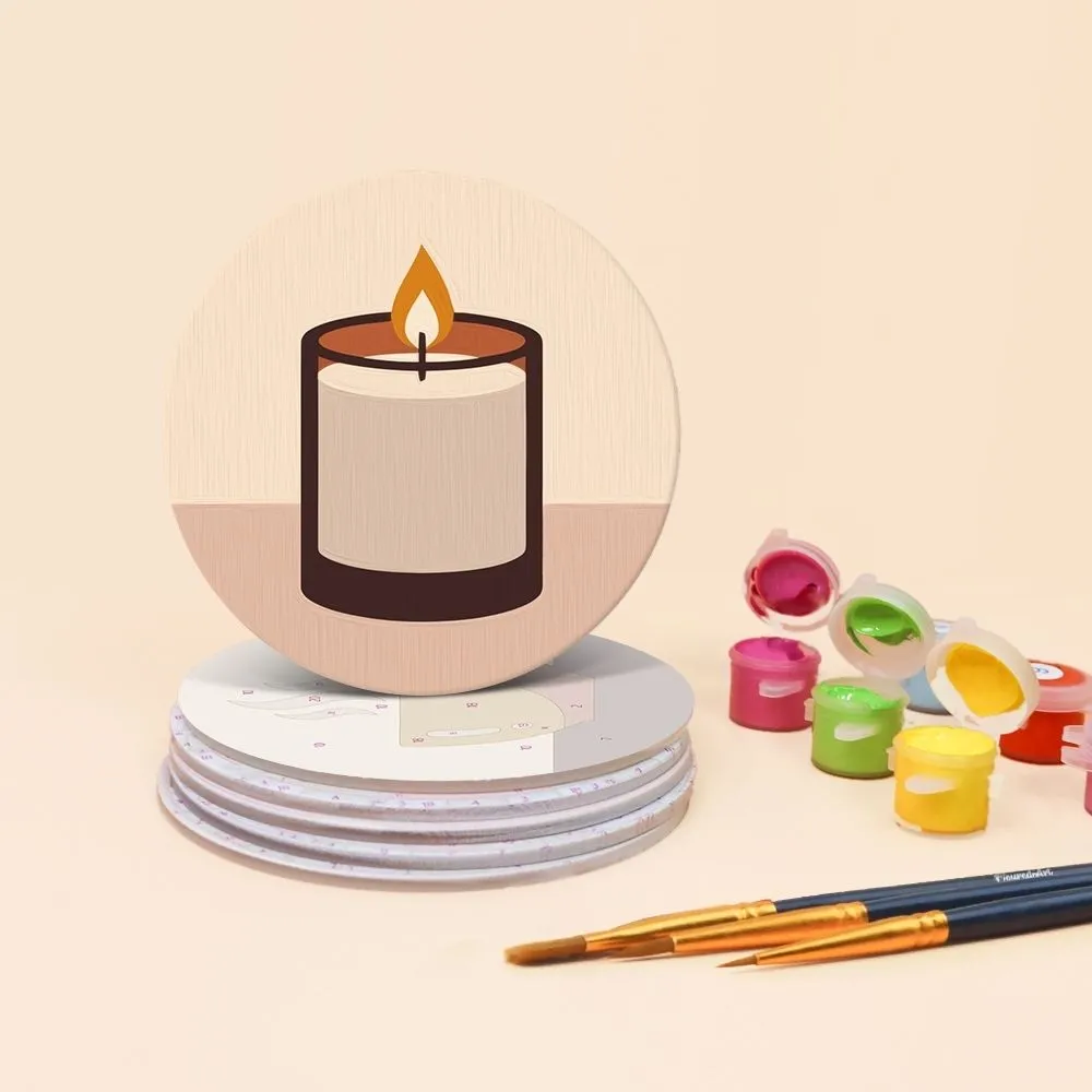 Figured'Art Gezellige rituelen onderzetters schilderen op nummer 10cm