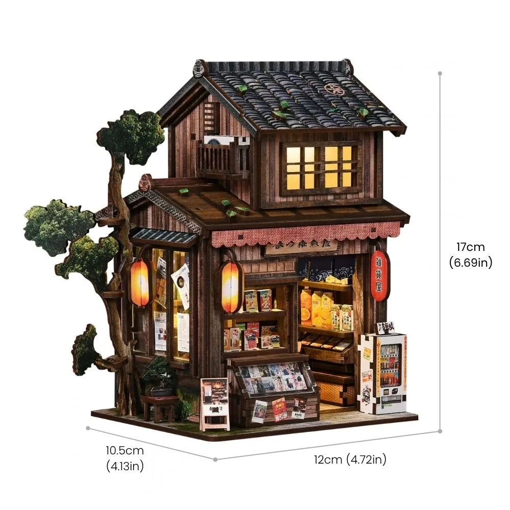 Figured'Art Miniatuurhuisjes De Shōwa-Winkel 3D Puzzel met LED