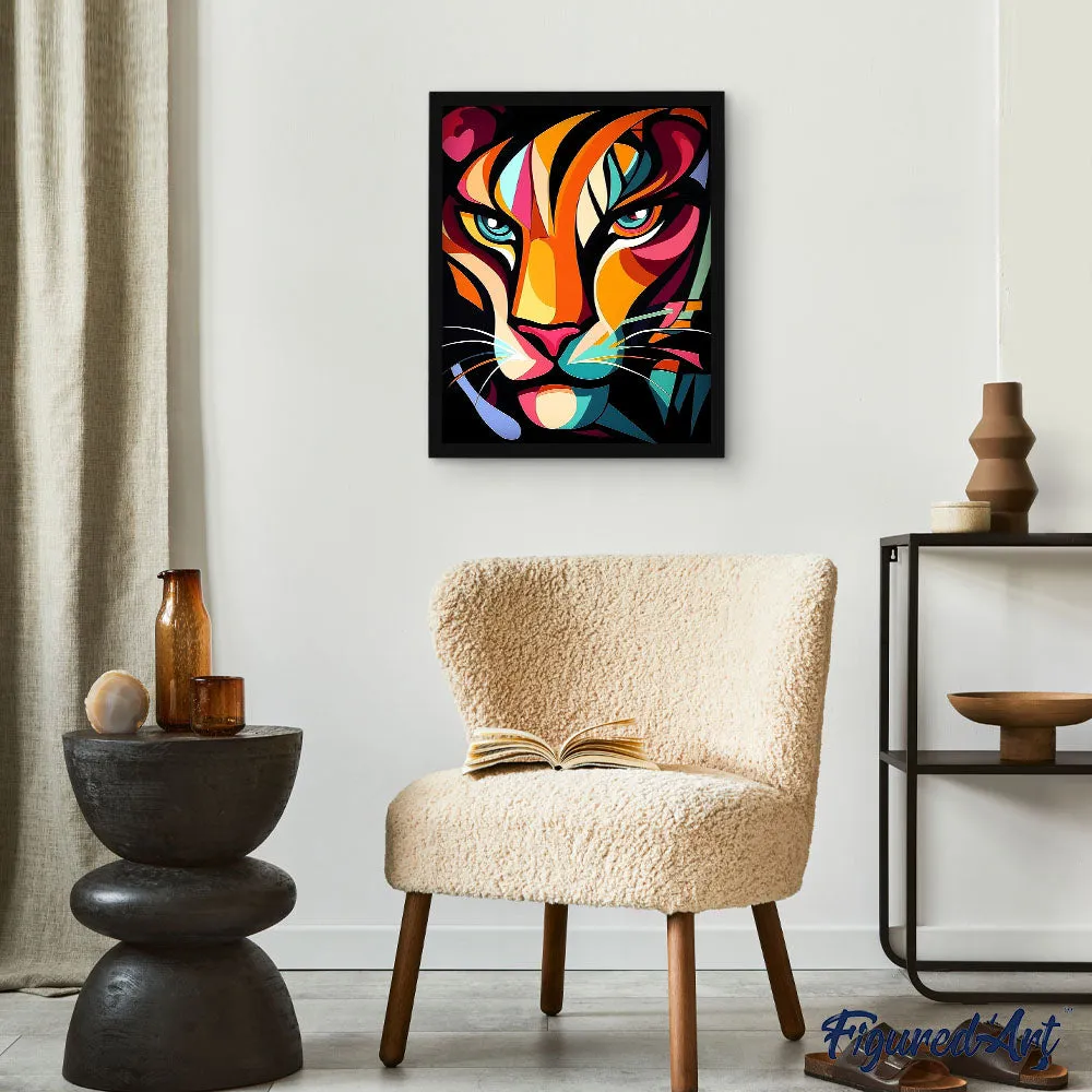 Figured'Art Gedurfd Abstract Tijger 1 schilderen op nummer 40x50cm