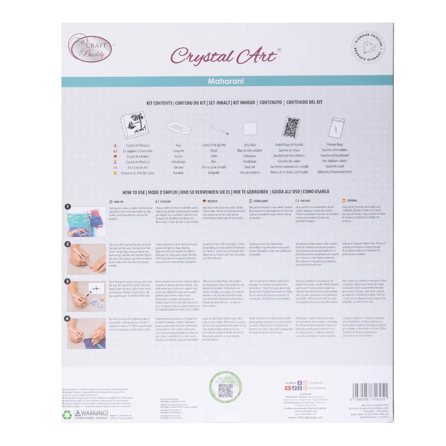 Craft Buddy Crystal Art Maharani canvas 40x50cm full crystal