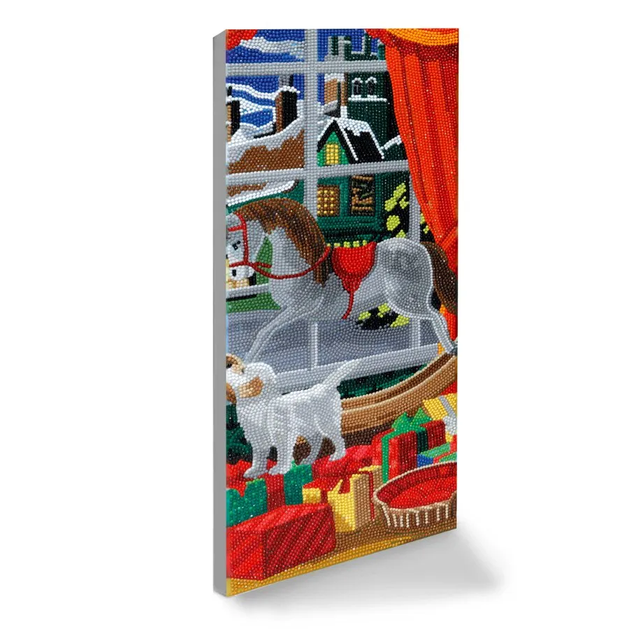 Craft Buddy Crystal Art Santa canvas drieluik 3 stuks kerst