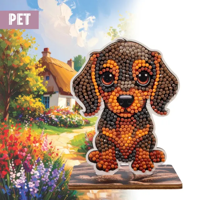 Crystal Art Wildlife Buddies diamond painting figuur Puppy