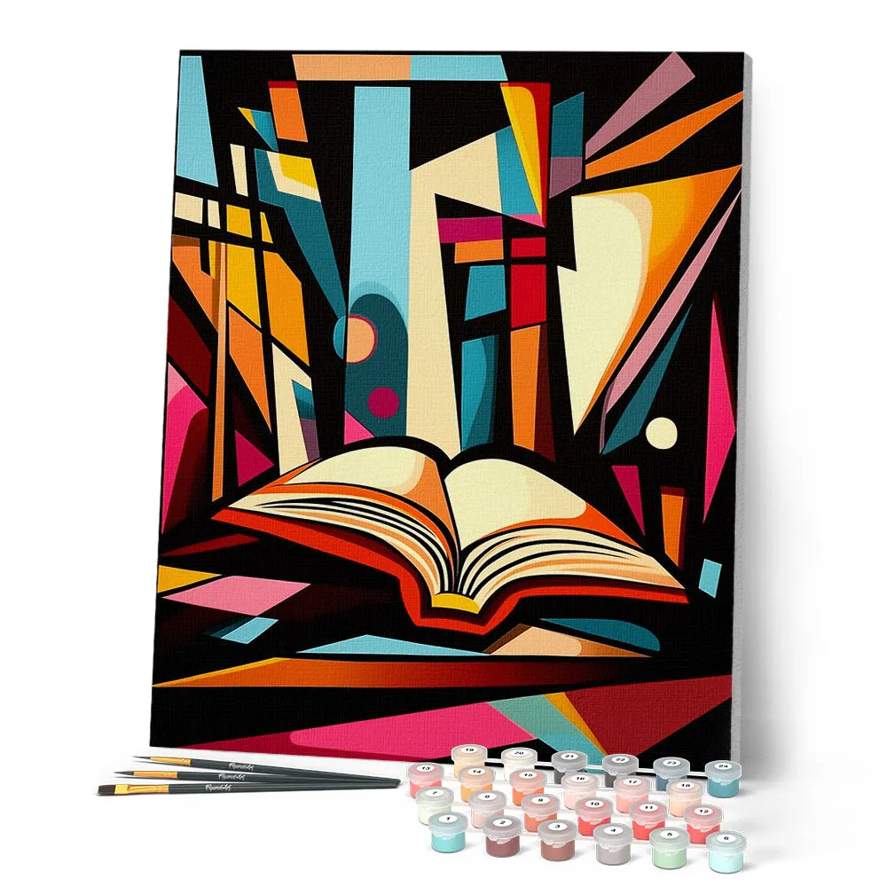 Figured'Art Gedurfd Abstract Bibliotheek schilderen op nummer 40x50 cm