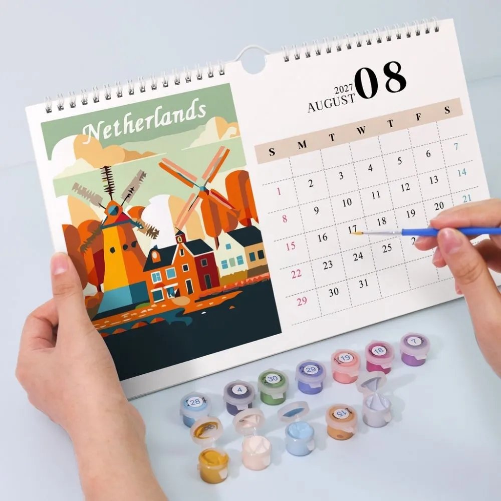 Figured'Art Kalender Schilderen op Nummer Monumenten 2027 33cm