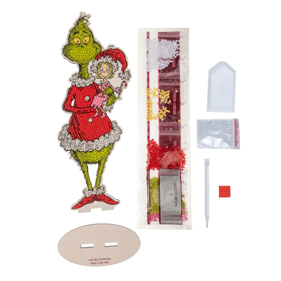 Craft Buddy Crystal Art Buddies Grinch figuur 25cm XL kerst