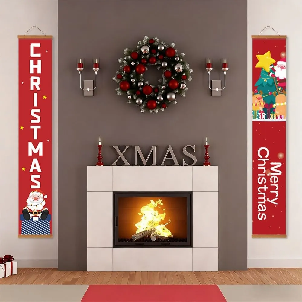 Figured'Art Kerstboom deur banners schilderen op nummer 20x120 cm