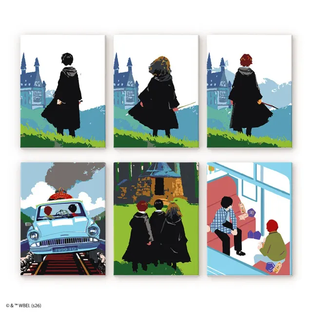 Figured'Art Harry Potter Zweinstein schilderen op nummer 15x20cm 6st