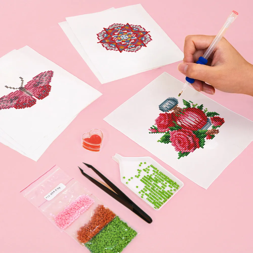 Figured'Art Mini Delicate Ontwerpen diamond painting 6 stuks 15x20