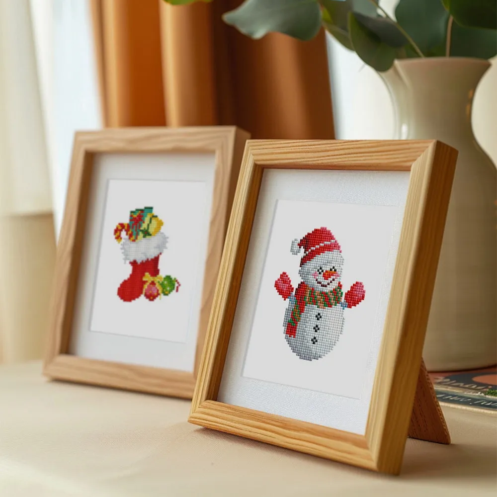 Figured'Art Kerstsok en Rendier diamond painting 15x20cm 2 stuks