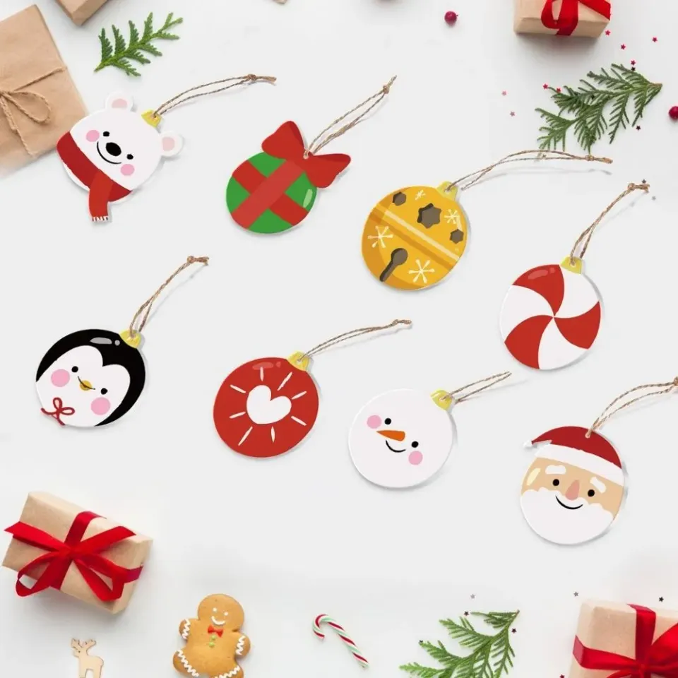 Figured'Art IJsbeer Pinguïn Kerstman kerstornamenten schilderen op nummer