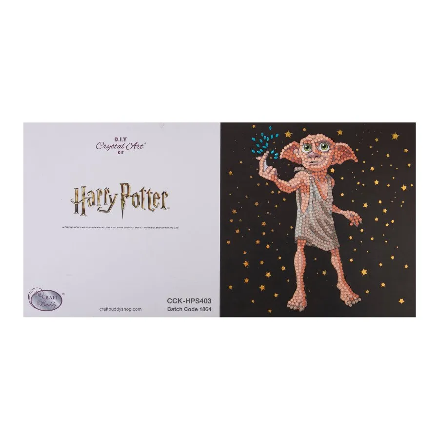 Craft Buddy Crystal Art Harry Potter Dobby wenskaart 18x18cm