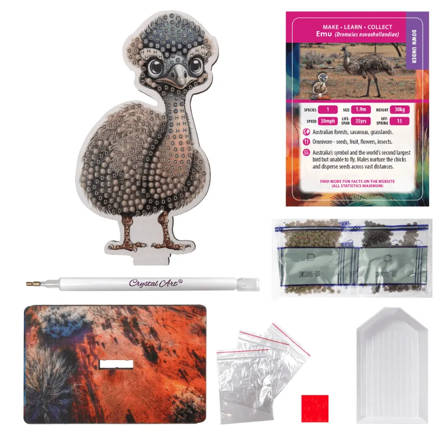 Craft Buddy Wildlife Buddies Emu diamond painting figuur