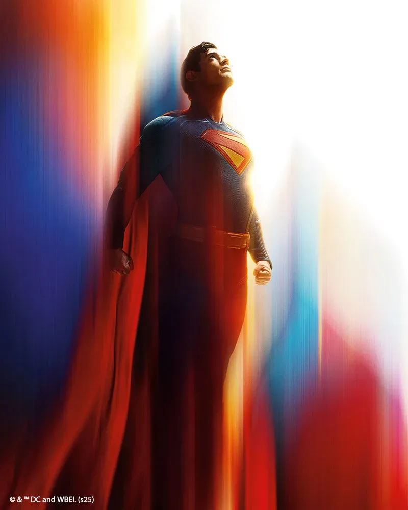 Figured'Art Superman 2025 in de lucht diamond painting ingelijst 40x50