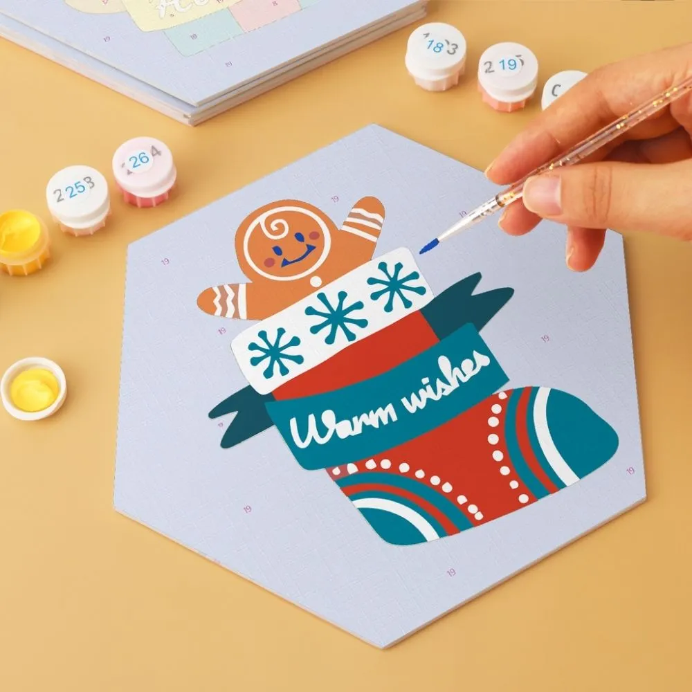 Figured'Art Ho Ho Feestdagen mini schilderen op nummer 6 stuks