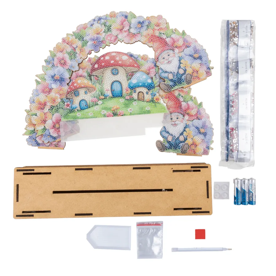 Craft Buddy Crystal Art Light Up Floral Burst 3D LED Scene
