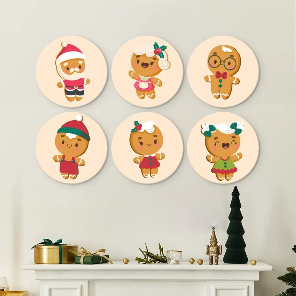 Figured'Art Peperkoekvriendjes 2 mini schilderen op nummer 6 stuks 20 cm
