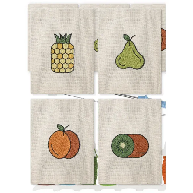Figured'Art Fruitfeest 1 punch needle set 4 stuks 15x20 cm