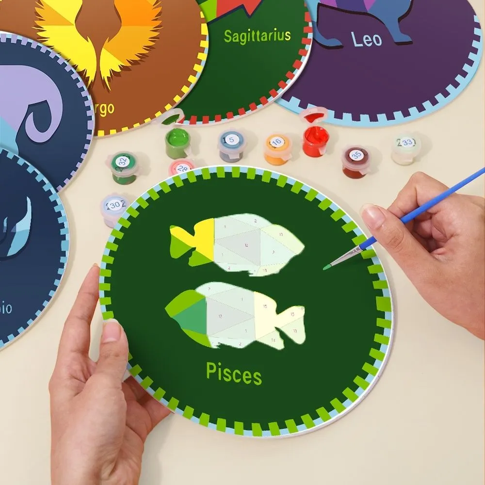 Figured'Art Sterrenbeelden 3 placemats schilderen op nummer 12 stuks