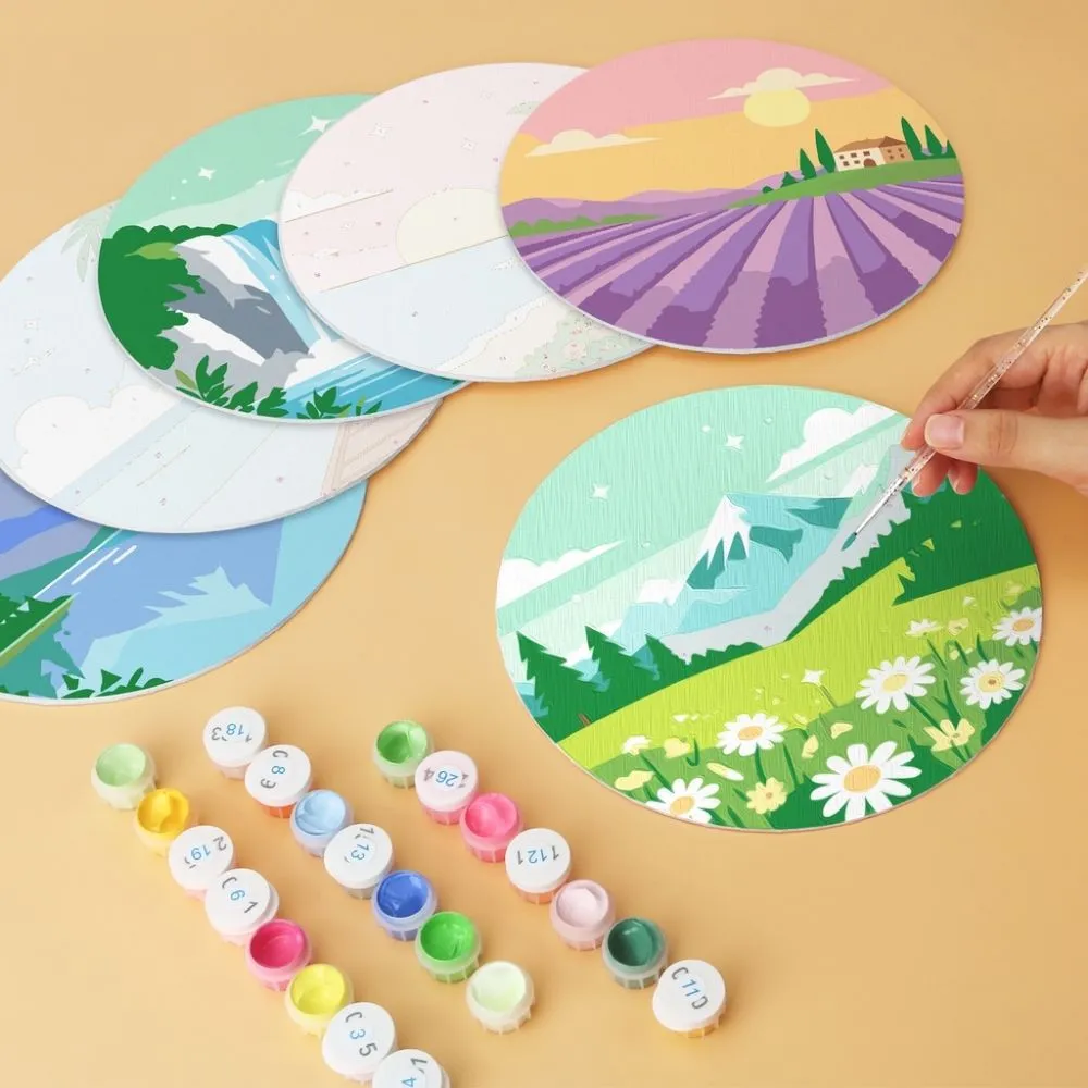 Figured'Art Mini Serie Dromerige landschappen 2 schilderen op nummer Ø20cm