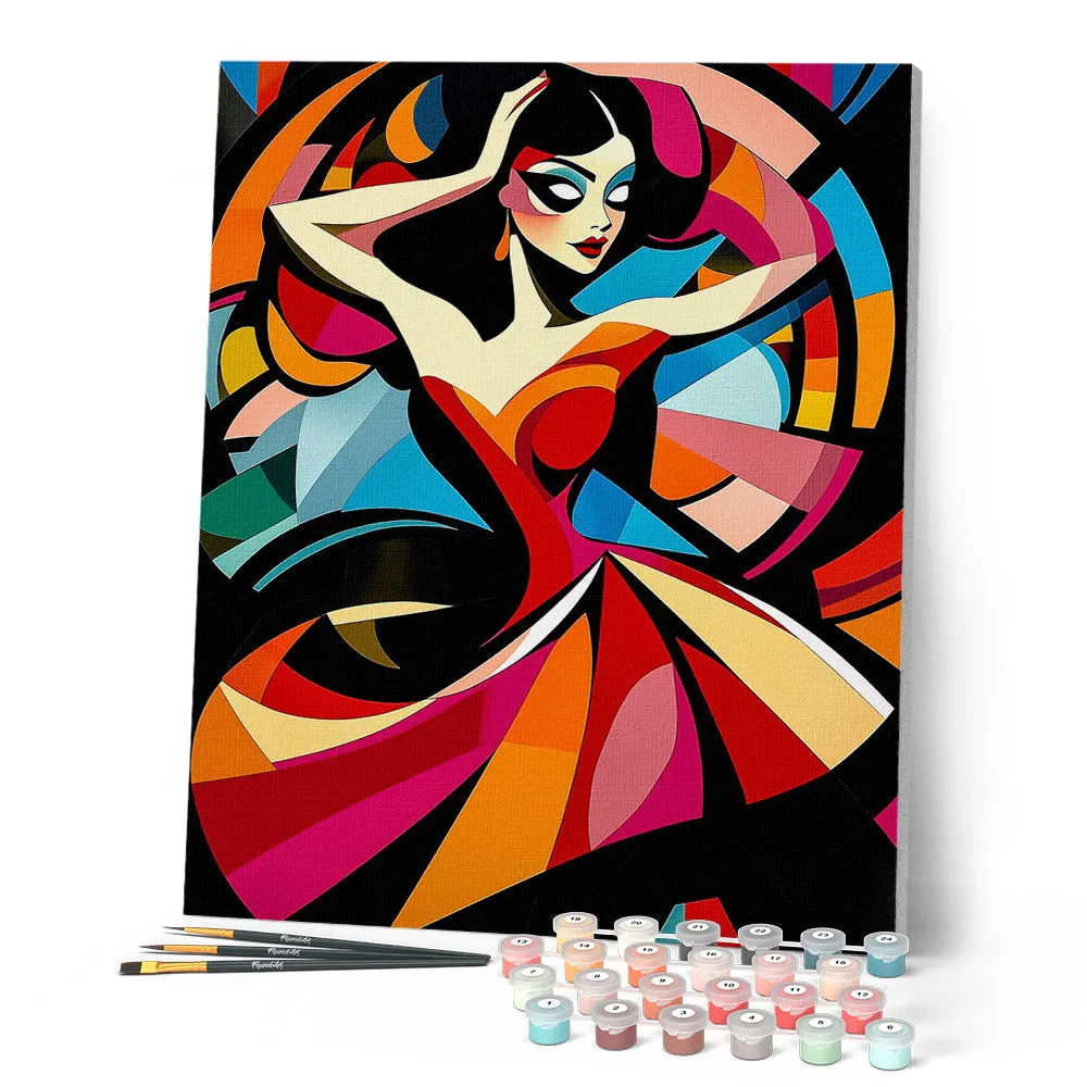 Figured'Art Gedurfd Abstract Danseres schilderen op nummer 40x50cm