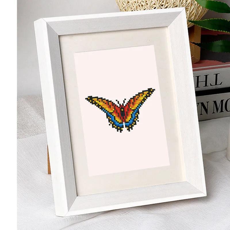 Figured'Art Vlinder en Vogel mini diamond painting 15x20 cm 2 st